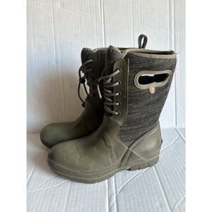 Bogs Womens Crandall Lace Boot Women’s Size 8 Waterproof Green 72419-302